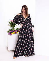 Красиве літнє плаття в дрібну квіточку з 50 по 60 розмір, фото 2