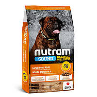 S8 NUTRAM Sound Balanced Wellness Large Breed Chicken & Oatmeal корм для собак BREEDER 20 кг [білий мішок]