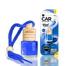 Ароматизатор в машину подвесной на зеркало Aroma Car Wood 6ml пахучка для авто с ароматом NEW CAR Новой машины