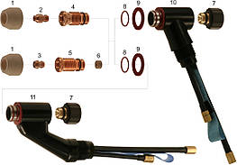Комплектуючі до пальника PT-121 ESAB