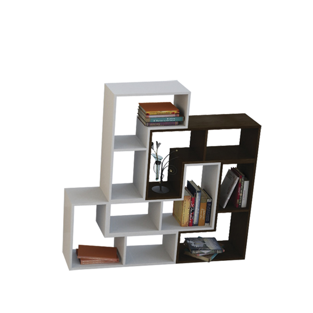 Сучасний книжковий стелаж FLASHNIKA 14-1 (1250мм x 250мм x 1250мм), фото 1