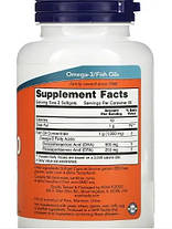 Жирні кислоти Now Foods DHA-250/125 EPA 120 softgels, фото 6