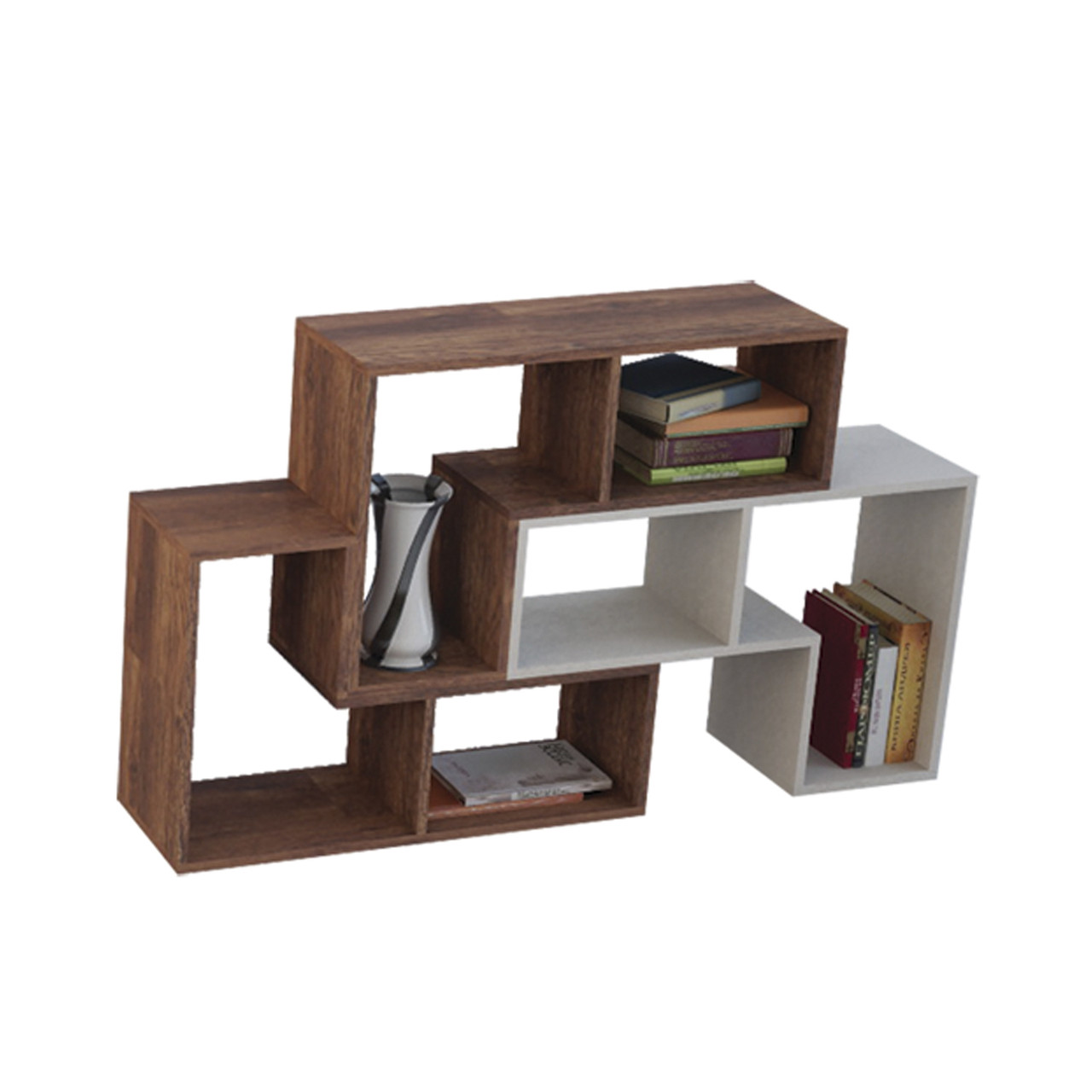 Сучасний книжковий стелаж FLASHNIKA 06-1 (1250мм x 250мм x 750мм), фото 1