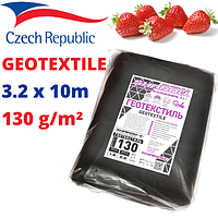 Садовий геотекстль дренажний для дренажу від бур'янів чорний 130 ландшафтний 130 г/м2 3.2 х 10м