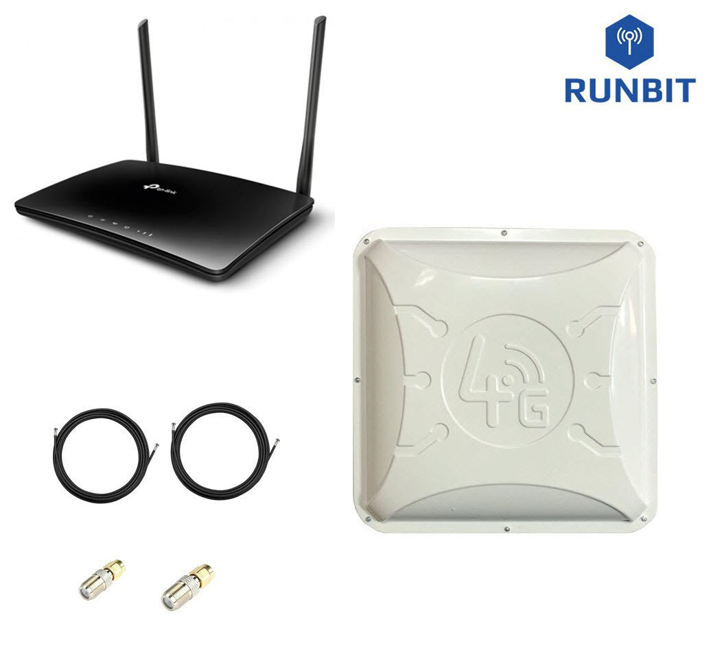 Комплект для 4G інтернету Tp-Link MR200 RunBit Alta 2 x 16 дБ