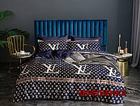 Ткань для постельного белья Полисатин 135 SP135-0010 (60м) брендовый принт на синем