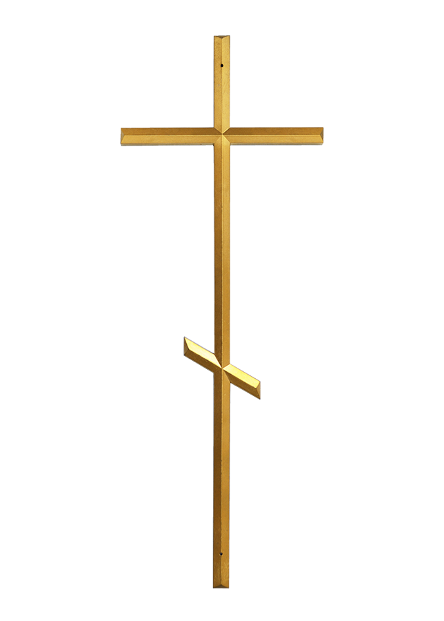 Хрест ритуальний, пластиковий на труну/домовину/саркофаг православний Класика №6