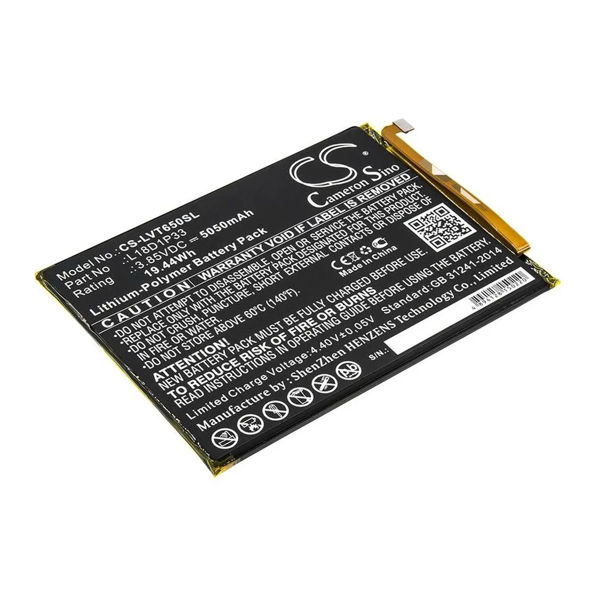 А L18D1P33 (CS-LVT650SL) Lenovo Tab V7 PB-6505M (5050 mAh батарея аккумулятор на планшет леново, фото 1