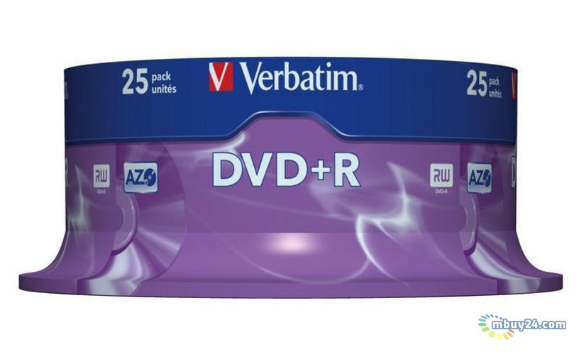 Диск Verbatim DVD+R 4.7 GB 16X Cake/25