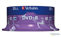 Диск Verbatim DVD+R 4.7GB 16X Cake/25