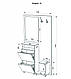 Недорогий маленький передпокій Hi-tech-8 з дзеркалом вішаком та тумбою для взуття з ДСП у сучасному стилі 100*190 см, фото 3
