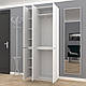 Біла маленька розпашна вузька шафа 90 см у передпокій коридор з полицями та штангою для одягу FLASHNIKA HOLD №11, фото 2