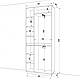 Біла маленька розпашна вузька шафа 90 см у передпокій коридор з полицями та штангою для одягу FLASHNIKA HOLD №11, фото 3