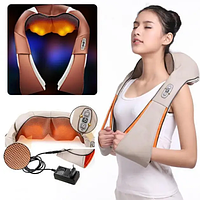 Массажер роликовый, для шеи, плеч и всего тела с подогревом Neck 4d Massager UKR-888