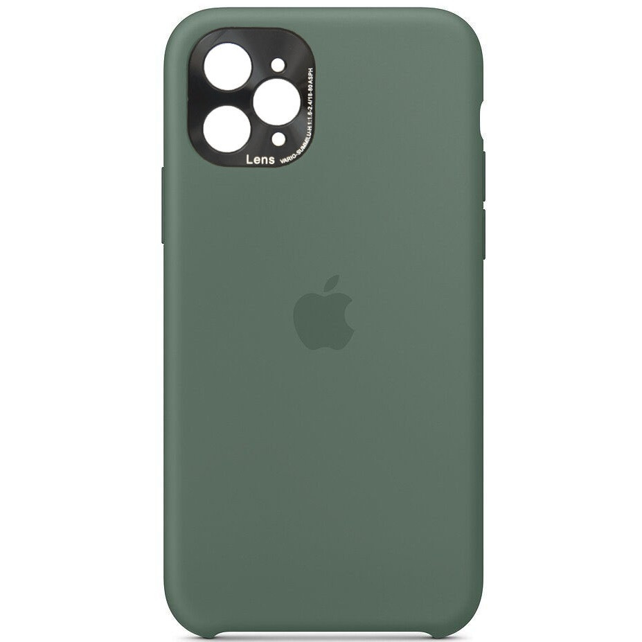 Силіконовий Чохол на iPhone 12 Pro Max 6.7" Metal Camera Lens Хакі