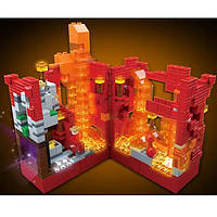 Майнкрафт конструктор для хлопчика "Підземелля" Червоний (356 ел.), Minecraft конструктор з підсвіткою