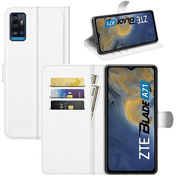 Чохол-книжка Litchie Wallet для ZTE Blade A71 White