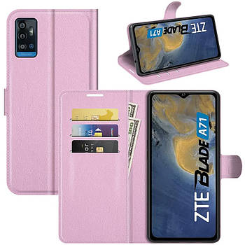 Чохол-книжка Litchie Wallet для ZTE Blade A71 Light Pink