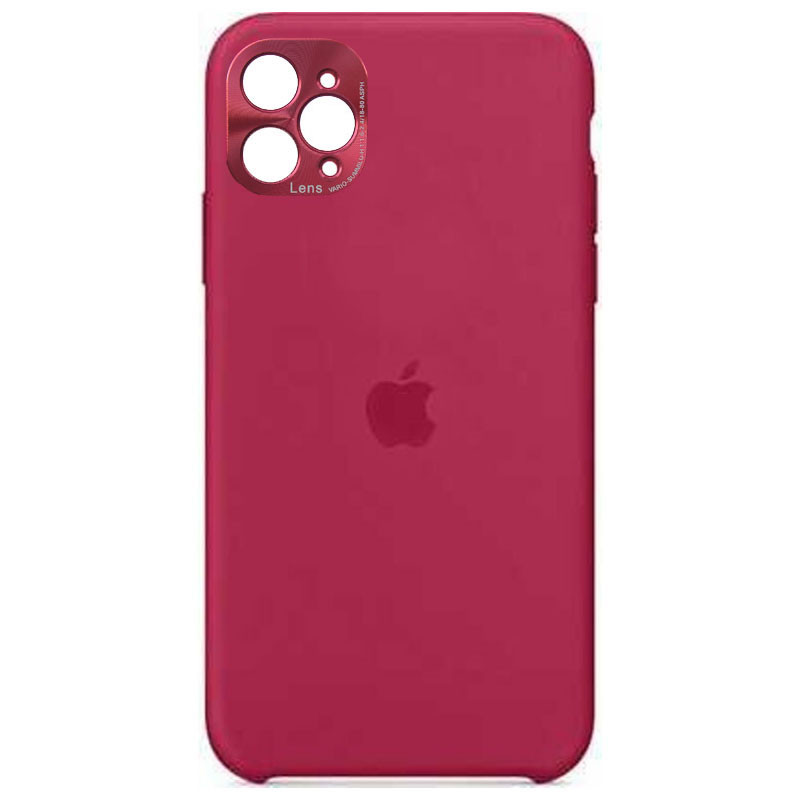 Силіконовий Чохол на iPhone 11 Pro 5.8" Metal Camera Lens Марсала
