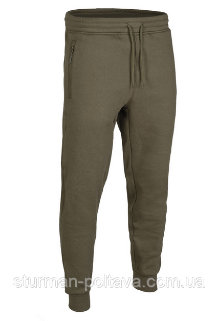 Штани тактичні флісові TACTICAL SWEATPANTS GREEN олива Mil-Tec Німеччина, фото 1