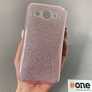 Чохол для Huawei Y3 2017 чохол з блискітками на телефон хуавей у3 2017 рожевий GLT