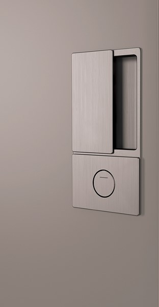 Дверна ручка купе для розпашних дверей AGB Wave WC B300020032 Хром матовий, фото 1