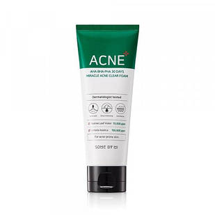 SOME BY MI AHA.BHA.PHA 30 Days Miracle Acne Clear Foam очищуюча кислотна пінка для вмивання, 100 мл. До 09/2026