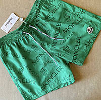Шорты мужские пляжные плавательные брендовые Moncler зеленые