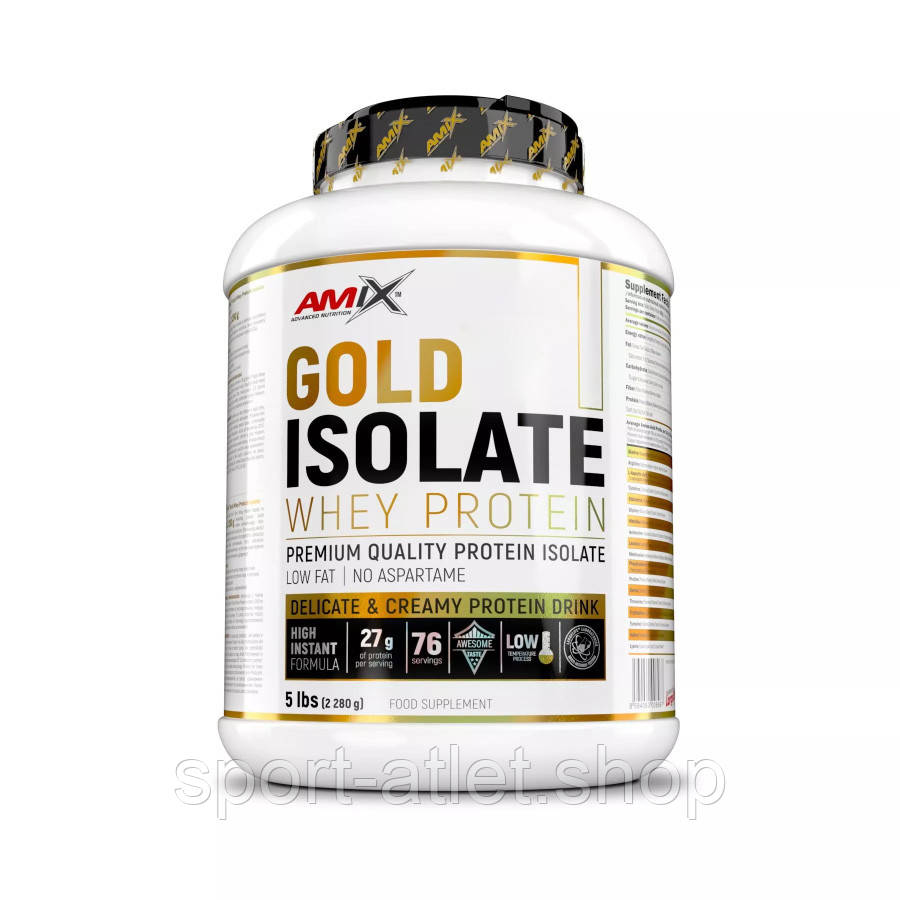 Протеїн AMIX Gold Whey Protein Isolate, 2.28 кг - Банан, фото 1