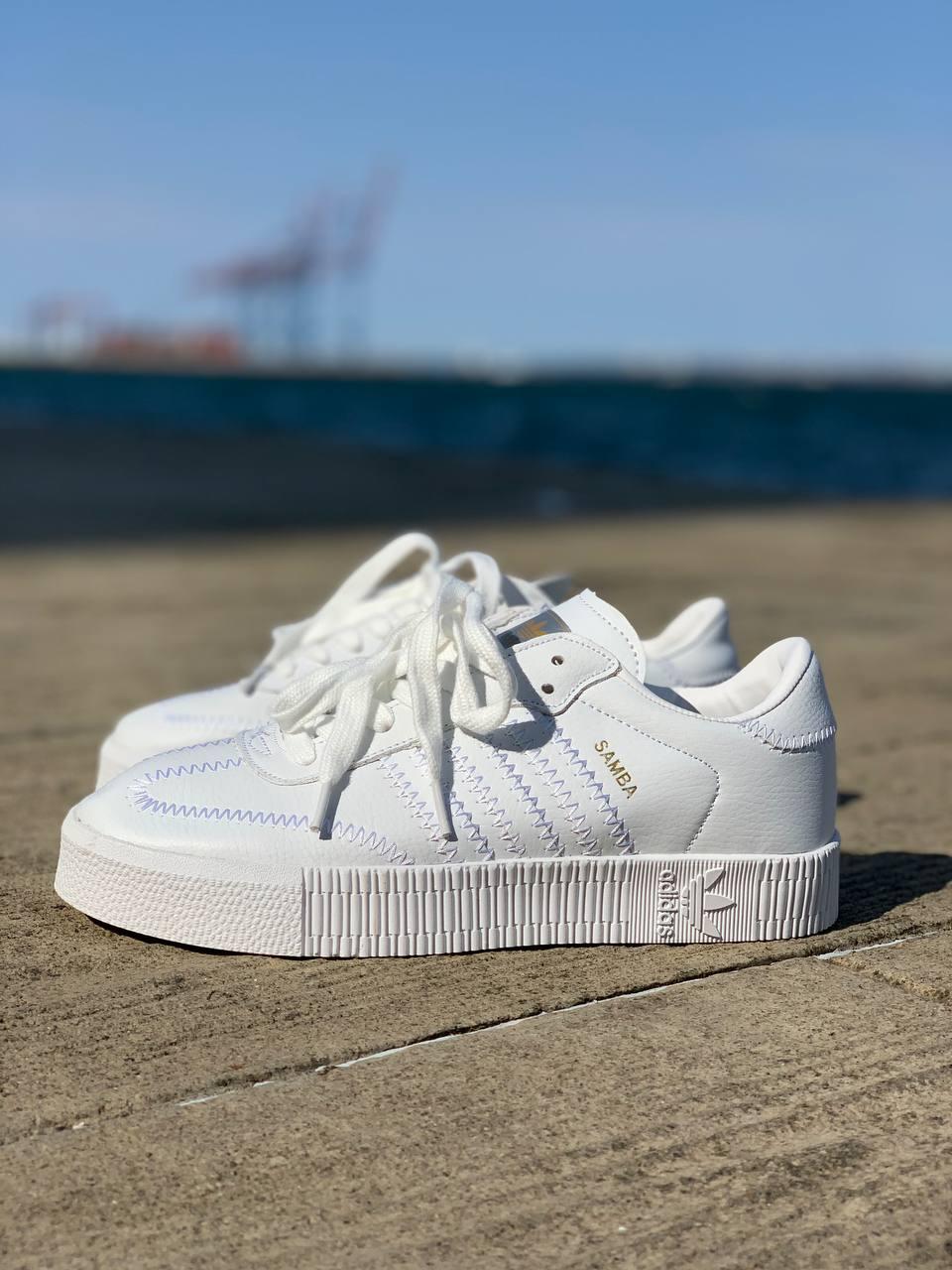 Кросівки жіночі білі Adidas Samba (00400)