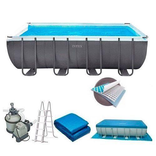 Басейн каркасний прямокутний INTEX 26356 XTR PREMIUM Pool LINE, повна комплектація, 549х274х132 см