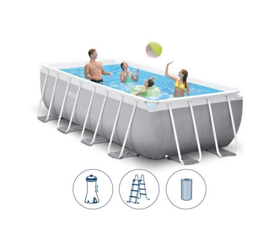 Басейн каркасний INTEX 26788, фільтр-насос в комплекті, 400 х 200 х 100см, фото 1
