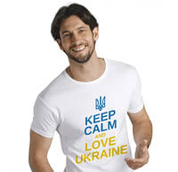 Футболка патриотическая Keep calm and love Ukraine (5343_97)