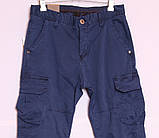 Чоловічі молодіжні джинси на манжеті з накладними кишенями з боків, фото 2