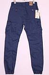 Чоловічі молодіжні джинси на манжеті з накладними кишенями з боків, фото 3