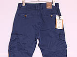 Чоловічі молодіжні джинси на манжеті з накладними кишенями з боків, фото 4