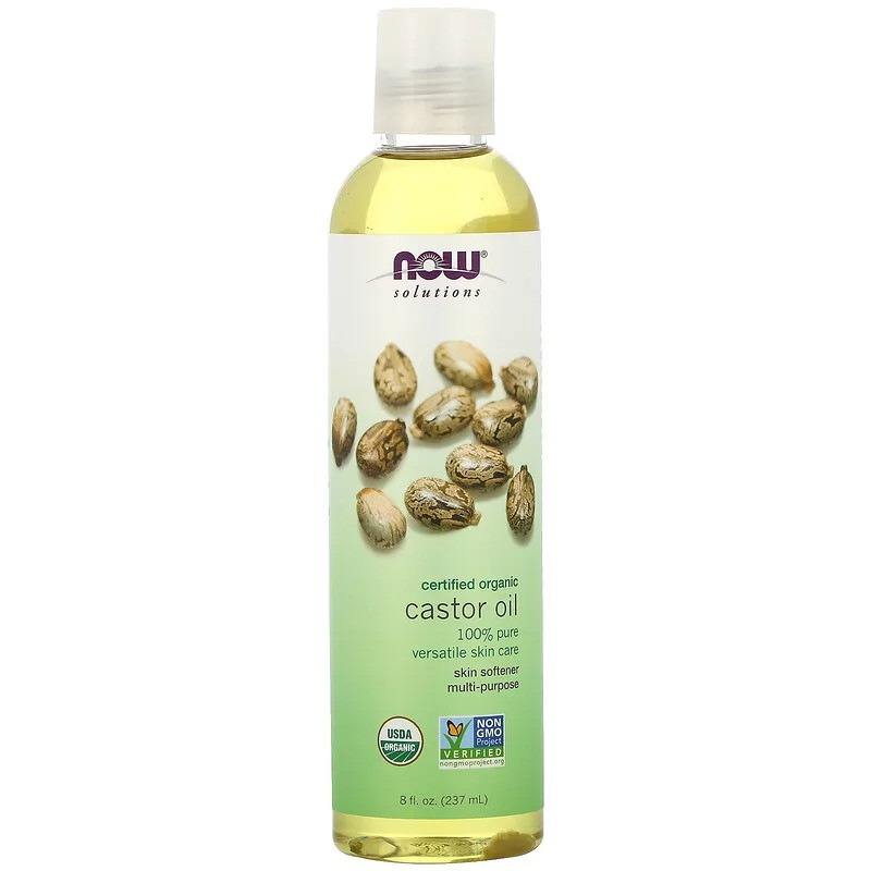 Органічна рицинова олива NOW Foods "Organic Castor Oil" (237 мл)