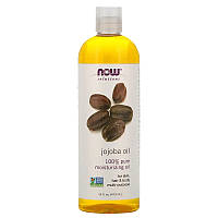 Масло жожоба NOW Foods, Solutions "Jojoba Oil" для кожи, тела и волос (473 мл)