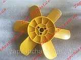 Крильчатка Ваз 2101 2102 2103 2104 2105 2106 2107 6-ти лопатева жовта, фото 3