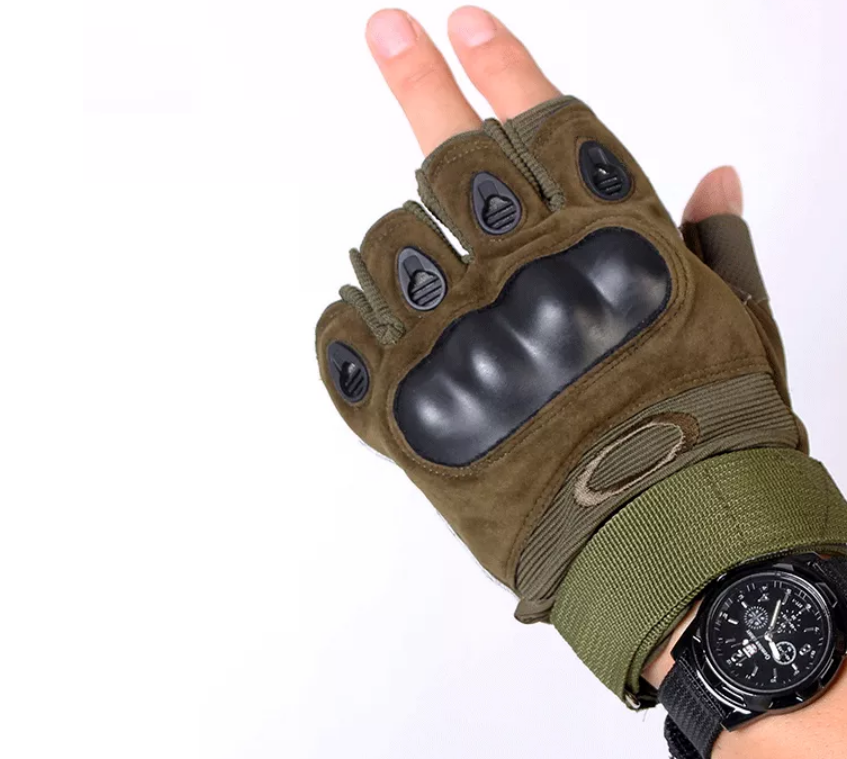 Перчатки без пальцев, тактические перчатки без пальцев (пара) Oakley, размер L, цвет зеленый - фото 2 - id-p1617267570
