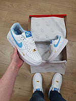 Nike af1 hotsell blue and white