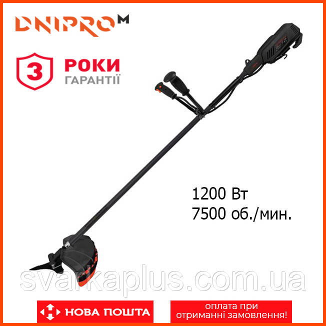 Триммер электрический Dnipro-M 120 . Электрическая коса Днипро-М 1200 Вт - фото 1 - id-p1617258006