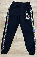 Спортивные брюки для девочек, Seagull, Венгрия, арт. 52605, 116-140 см 116, Черный