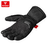 Мото-рукавички Зимові із захистом кісточок кулака MOTOWOLF XXL Чорний MDL0318, фото 2