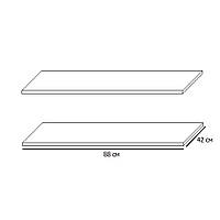 Дополнительный набор полок для шкафа купе Сокме Милана 88х42 см дуб крафт белый