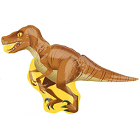 Шар фольгированный фигурный Динозавр желтый 115х60 см