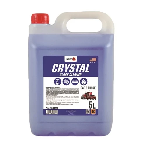 Очисник скла автомобіля CRYSTAL Glass Cleaner 5L концентрований шампунь для мийки NOWAX NX05140