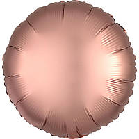 Фольгированный шар Anagram Круг 18" (46 см) сатин розовое золото