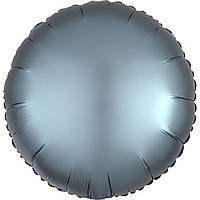 Фольгированный шар Anagram Круг 18" (46 см) синяя сталь сатин
