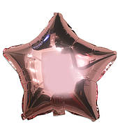 Фольгированный шар Звезда розовое золото 18" 45 см